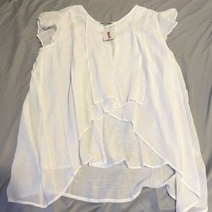 White Flowy Top